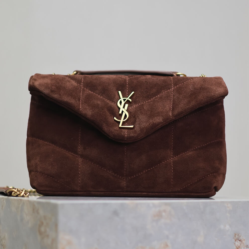 YSL Toy Puffer in suede